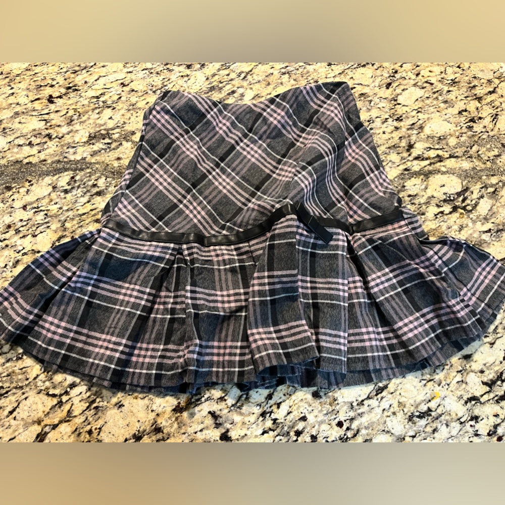 Plaid mini skirt